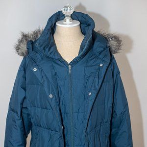 COLUMBIA DOWN/FEATHER COAT WITH FAUX FUR HOOD